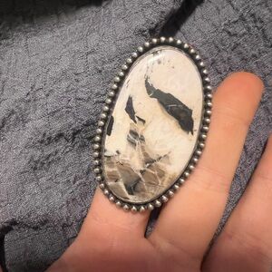 Oval Buffalo Stone Statement Ring
